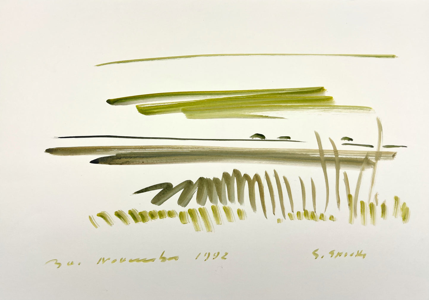 Sprotte, Siegward, 30. November 1992, 50,2 x 70,2cm, Aquarell auf Karton