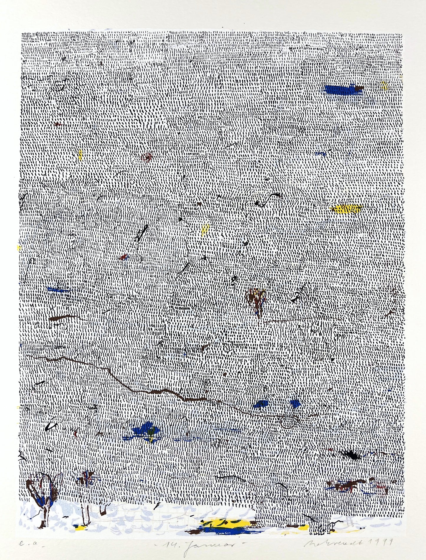 Behrendt, Falko, 14. Januar, 34 x 26cm, Siebdruck, 2001