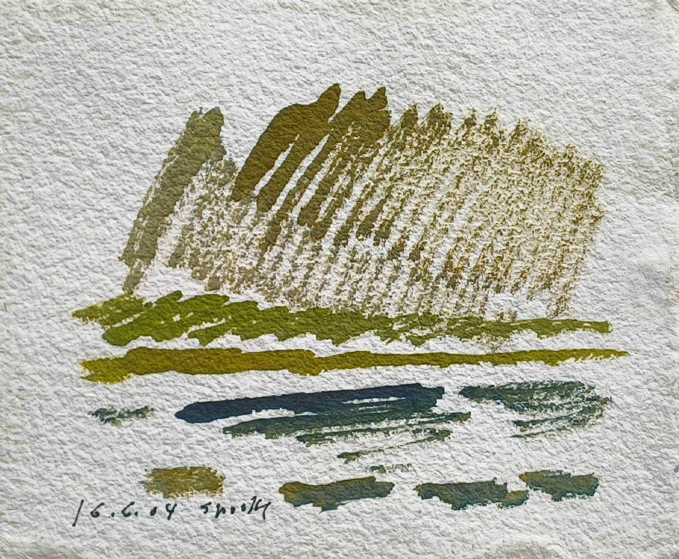 Sprotte, Siegward, 16.06.04, Aquarell auf Bütten, 18,4 x 22,3 cm
