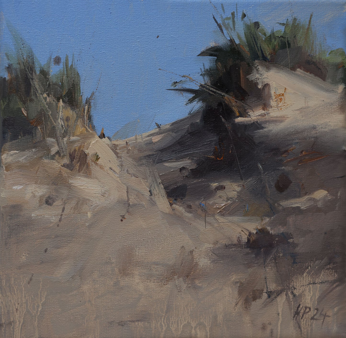 Petermann, Hanna, Düne III, 20 x 20cm, Öl auf Leinwand, 2024