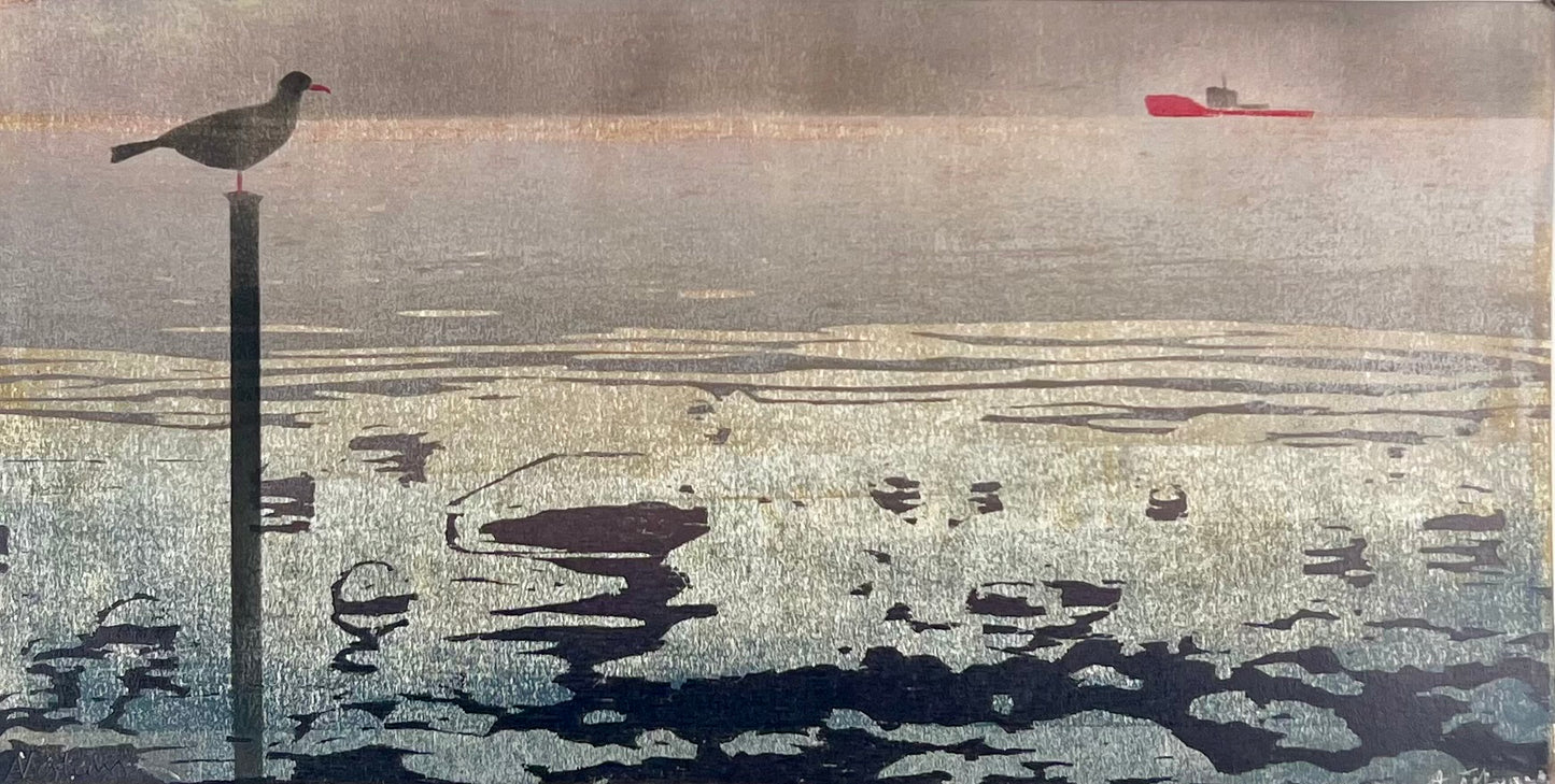 Nesterova & Tchepets, Abendstimmung I, 20 x 40cm, Mischtechnik