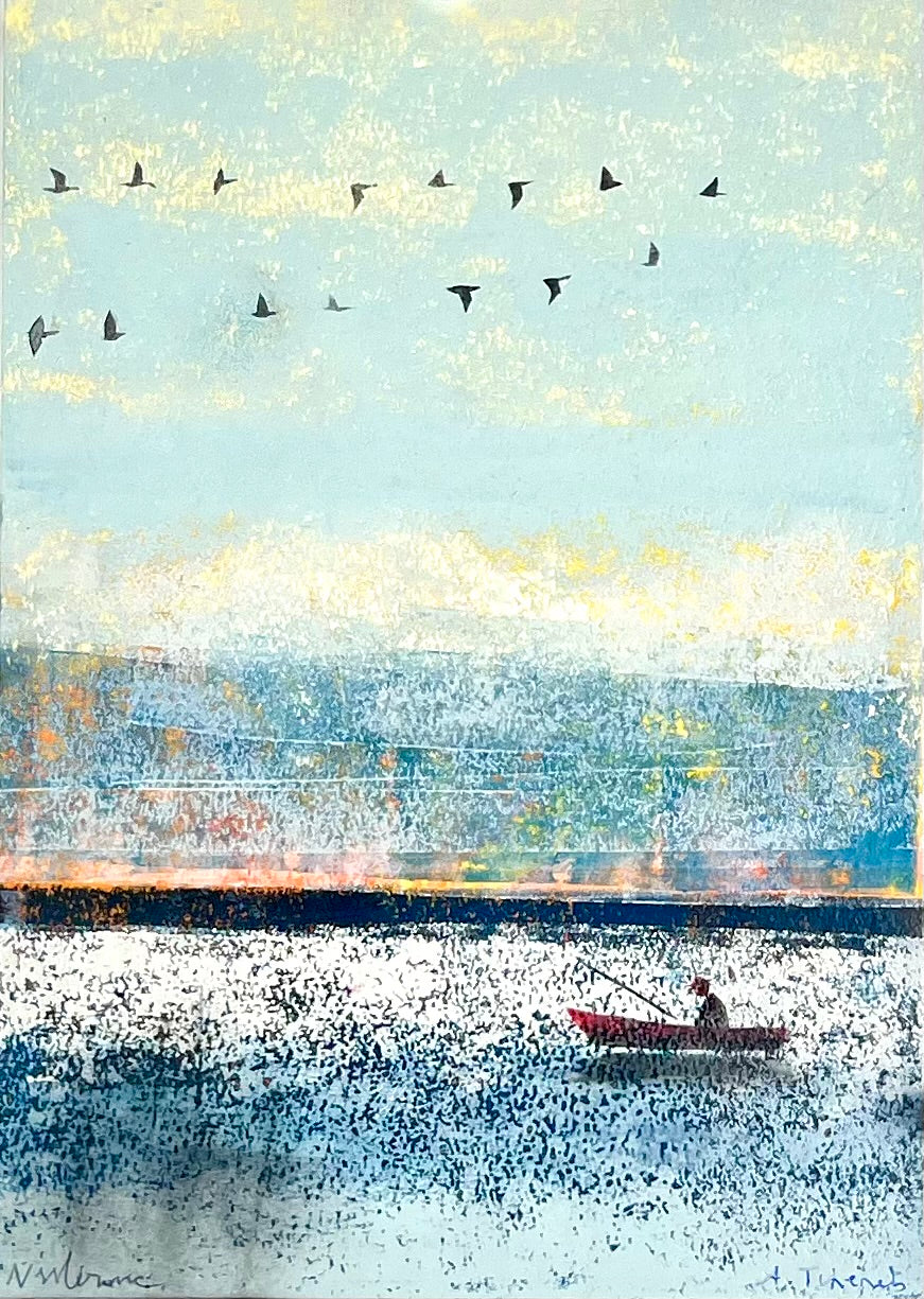 Nesterova & Tchepets, Abendstimmung II, 30 x 21cm, Mischtechnik