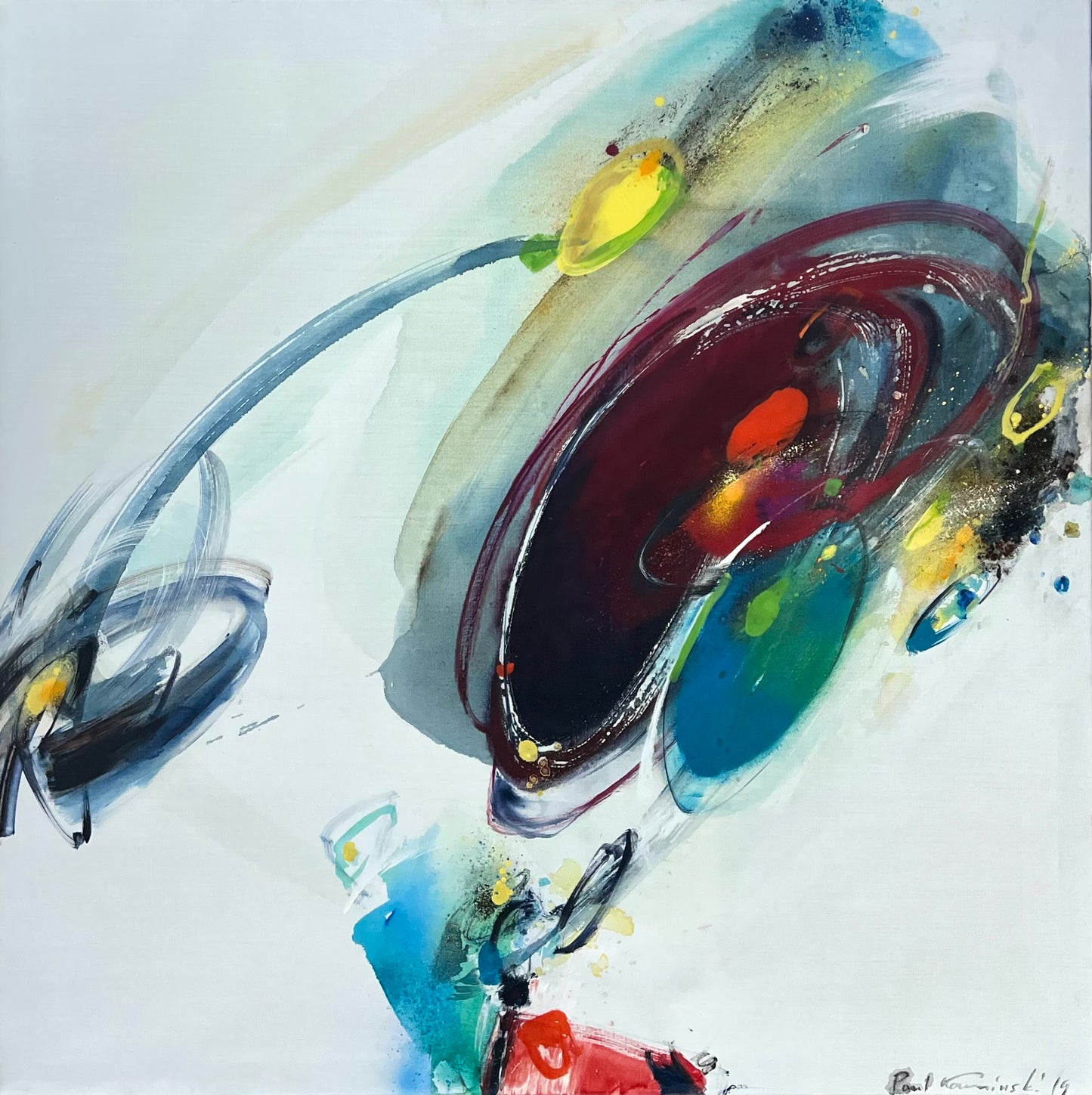 Kaminski, Paul, Abstrakt I, 120 x 120cm, Öl und Acryl auf Leinwand
