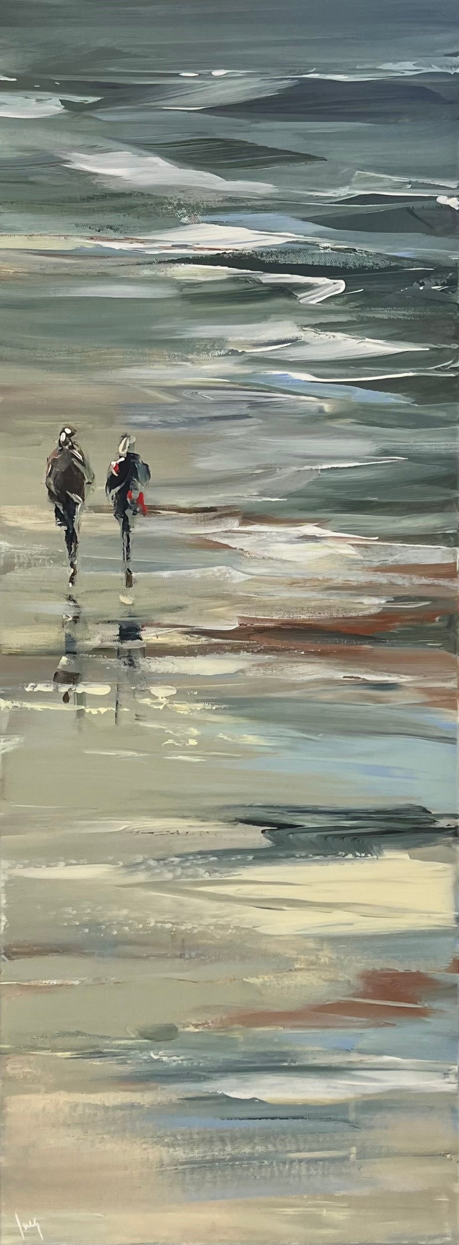 Ramm, Ines, Am Meer, 80 x 30cm, Acryl