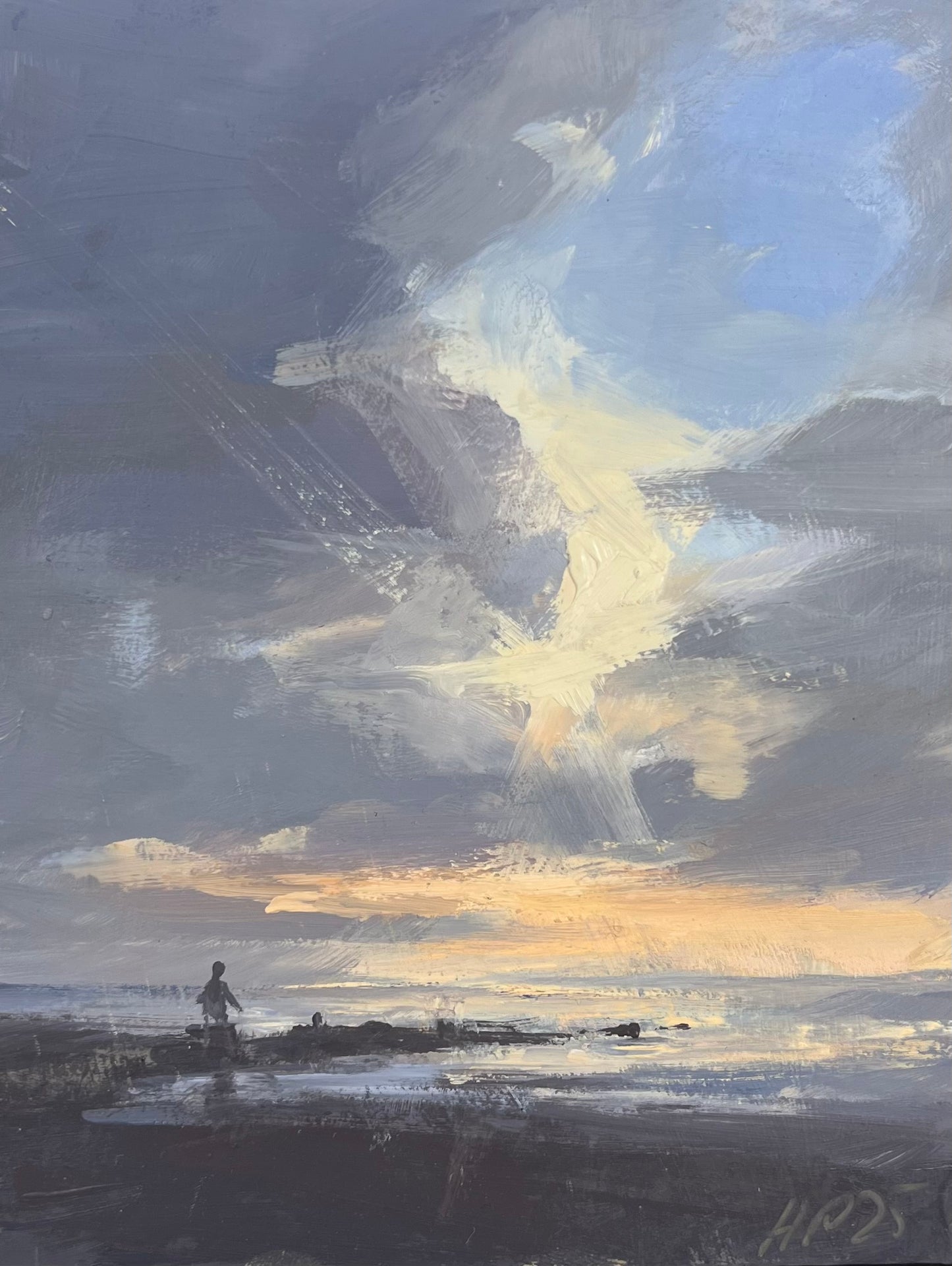 Petermann, Hanna, Am Wasser, 15 x 12cm, Öl auf Karton, 2025