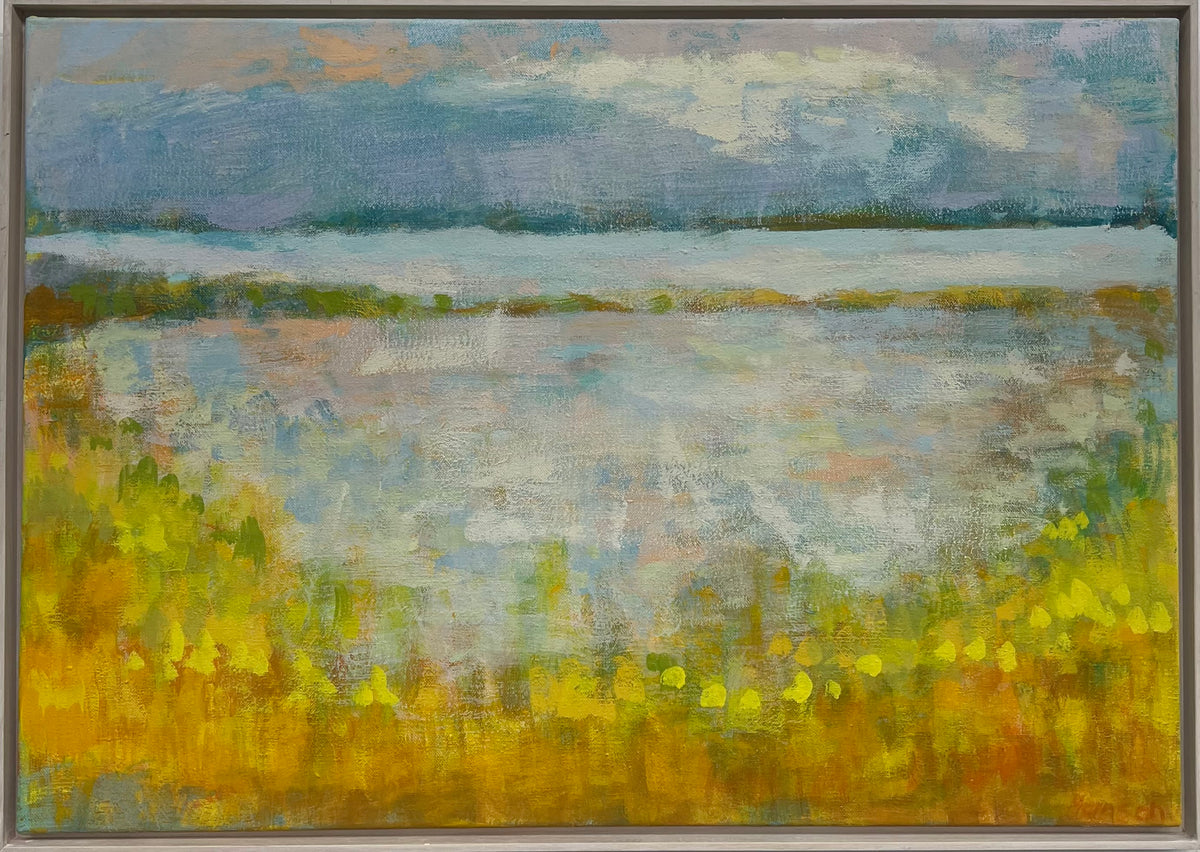 Hansen, Ulrike, An der Förde, 70 x 100cm, Eitempera auf Leinwand, 2021