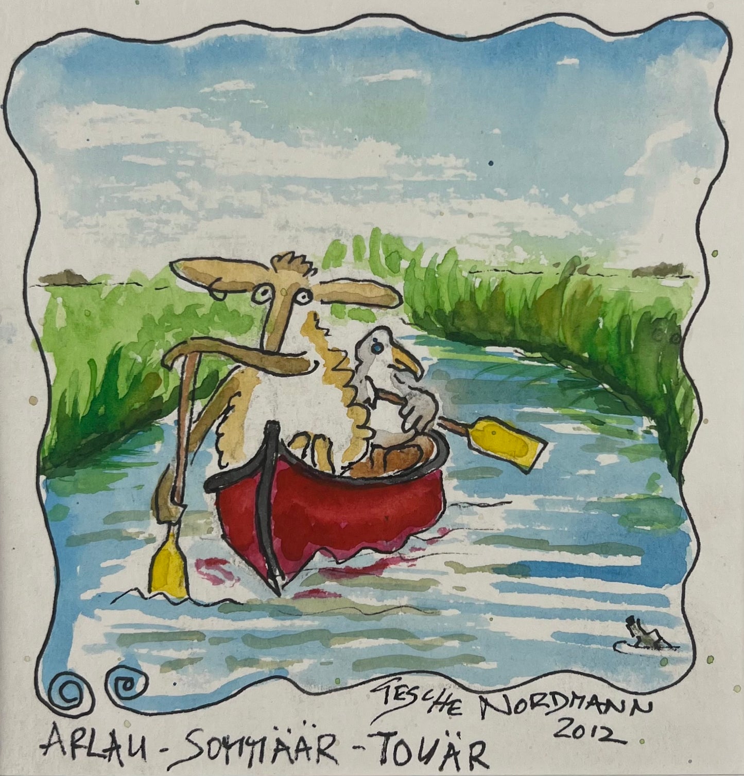 Nordmann, Gesche, Arlau-Sommäär-Touär, 30 x 30cm, Aquarell