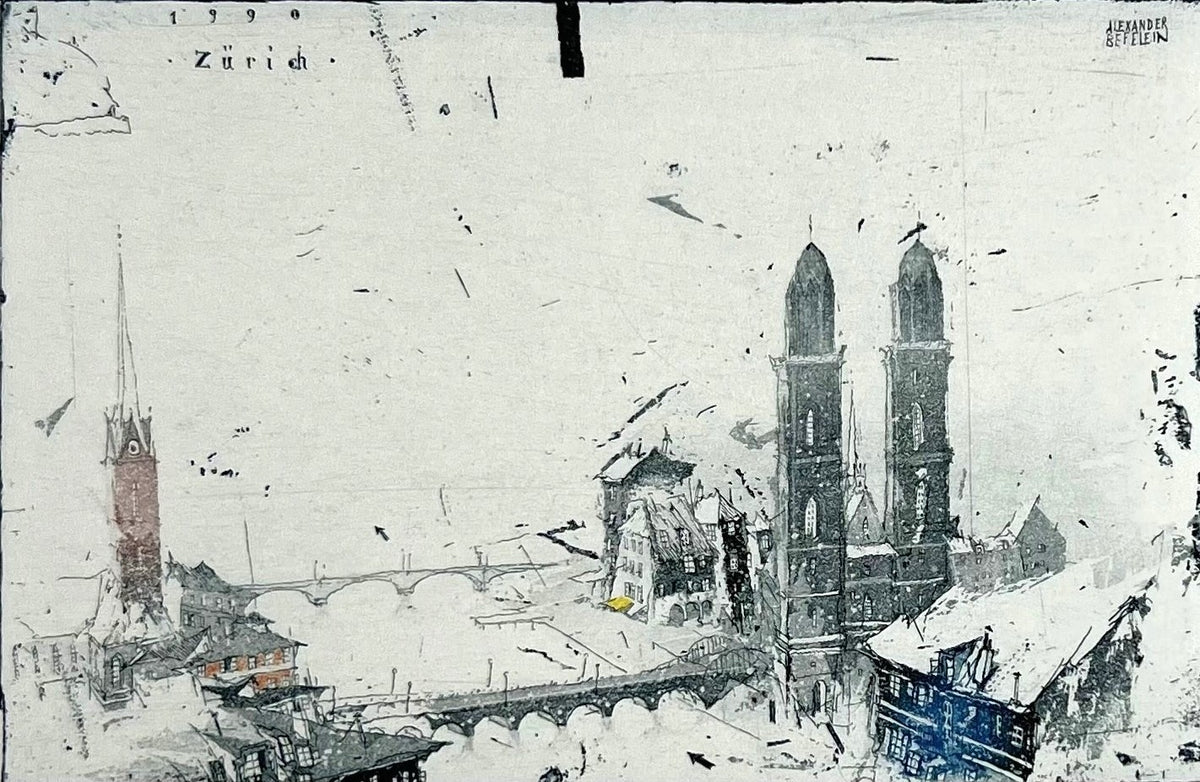 Befelein, Alexander, Zürich, 19,8 x 29,5cm, Farbradierung