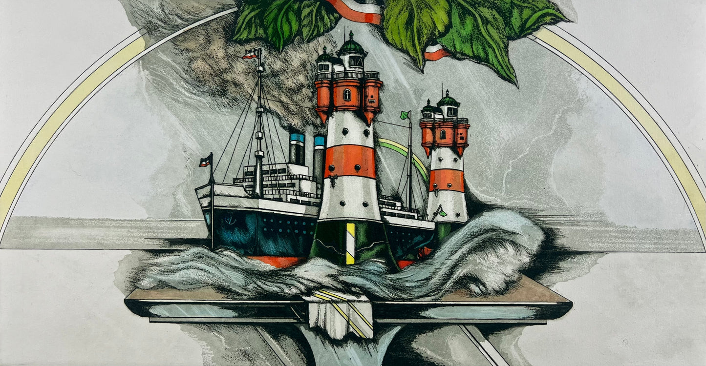 Bianga, Carl, Roter Sand, 23 x 44cm, 12/35, Farbradierung