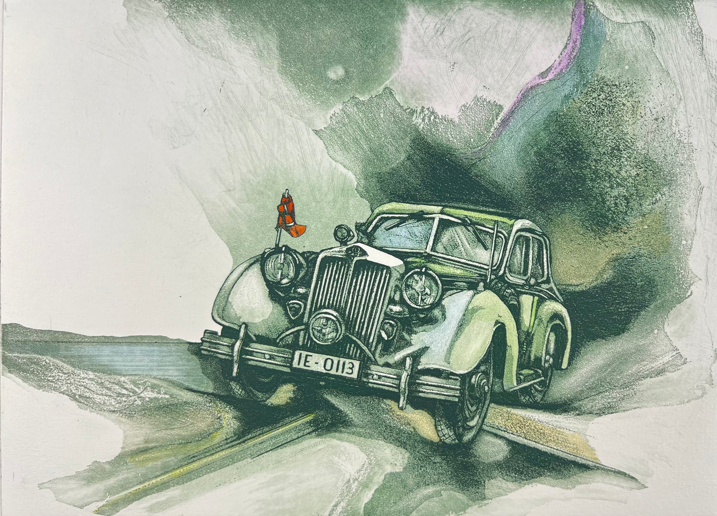 Bianga, Carl, Steyr & Küste, 20,9 x 28,5cm, 24/75, Farbradierung