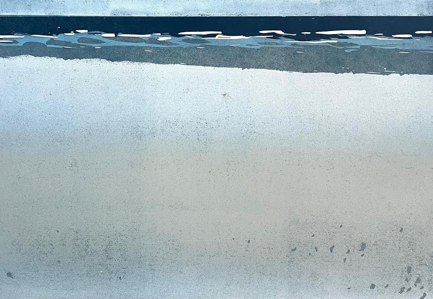 Nesterova, Anastasiya, Wellengang, 37 x 77cm, 5/5, Farbholzschnitt, 2020