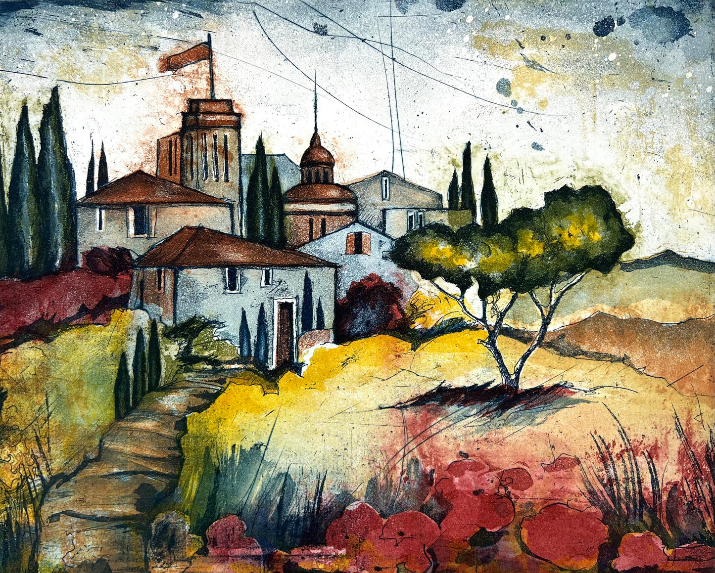 Brassel, Rüdiger, Im Süden II, 25 x 31cm, 27/75, Radierung