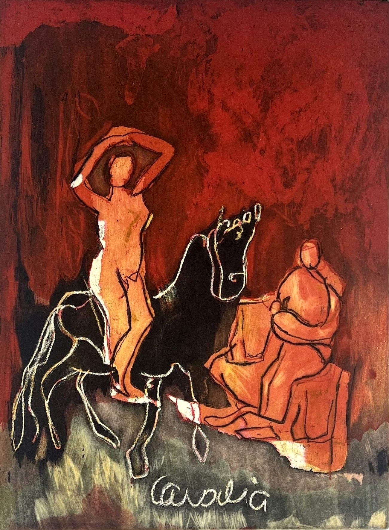 Mueller-Stahl, Armin, Cavalia, 30 x 21cm, 181/200, Farbradierung