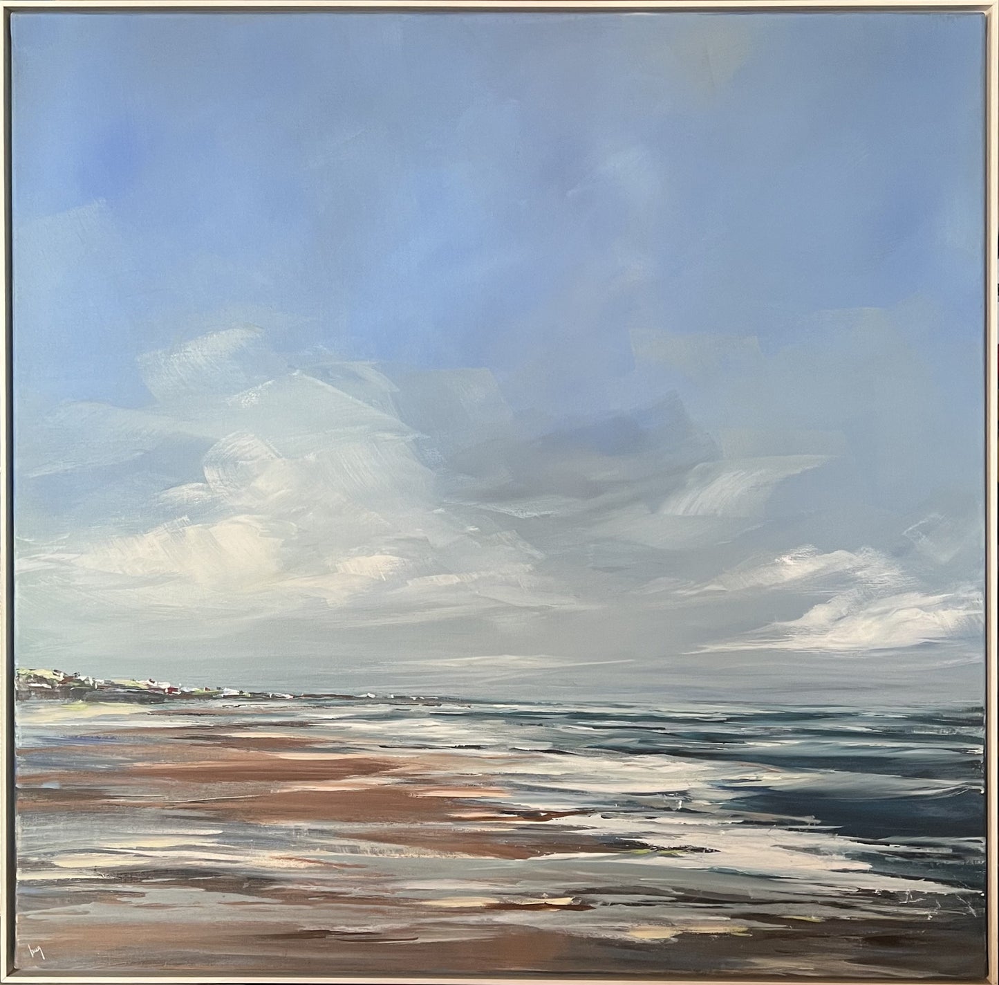 Ramm, Ines, Choppy Water, 120 x 120cm, Acryl auf Leinwand