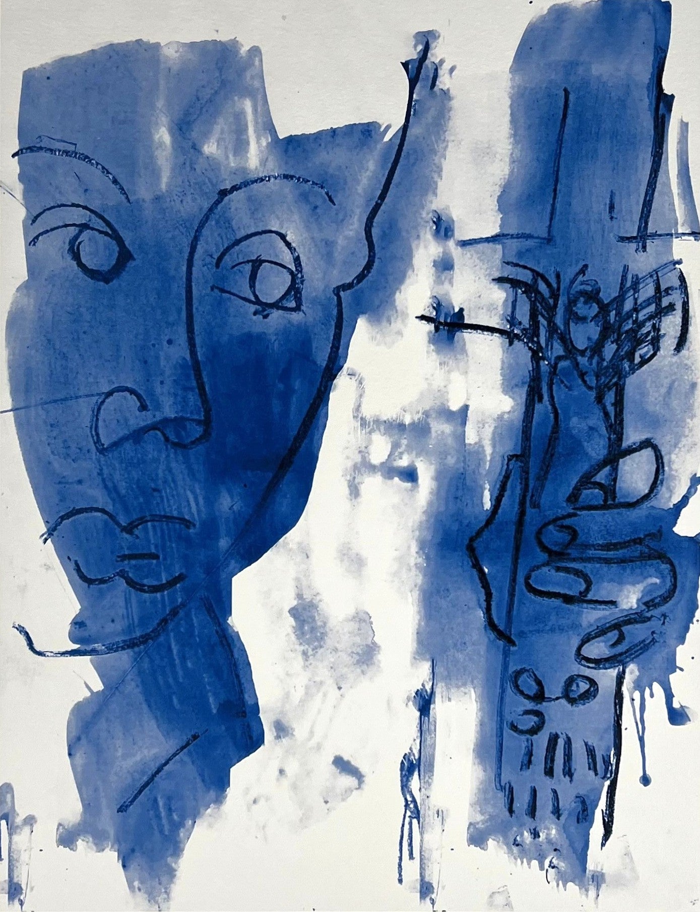 Mueller-Stahl, Armin, Der Fagottspieler, 30 x 23cm, 46/180, Giclée-Print