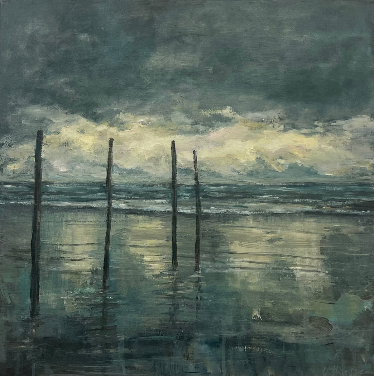 Thiessen, Vivien, Der Horizont öffnet sich, 50 x 50cm, Ölgemälde