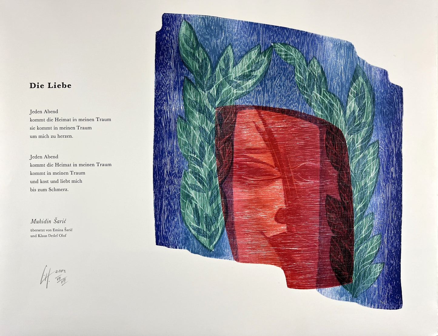 Hermanns, Gerhard, Die Liebe, 51 x 65cm, 7/7, Holzschnitt, 2003