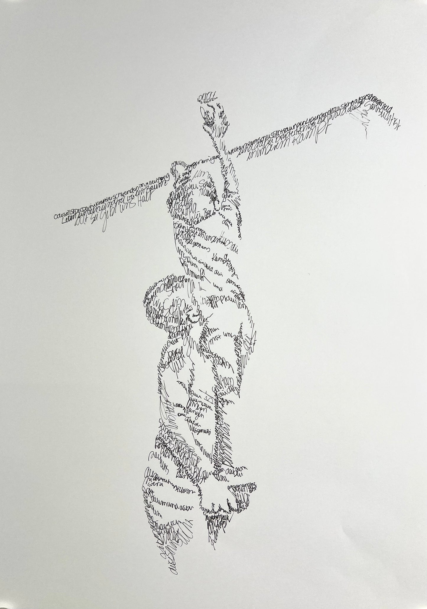 Diez, Ute, Zusammenhalt II, 35 x 25cm, Schriftzeichnung