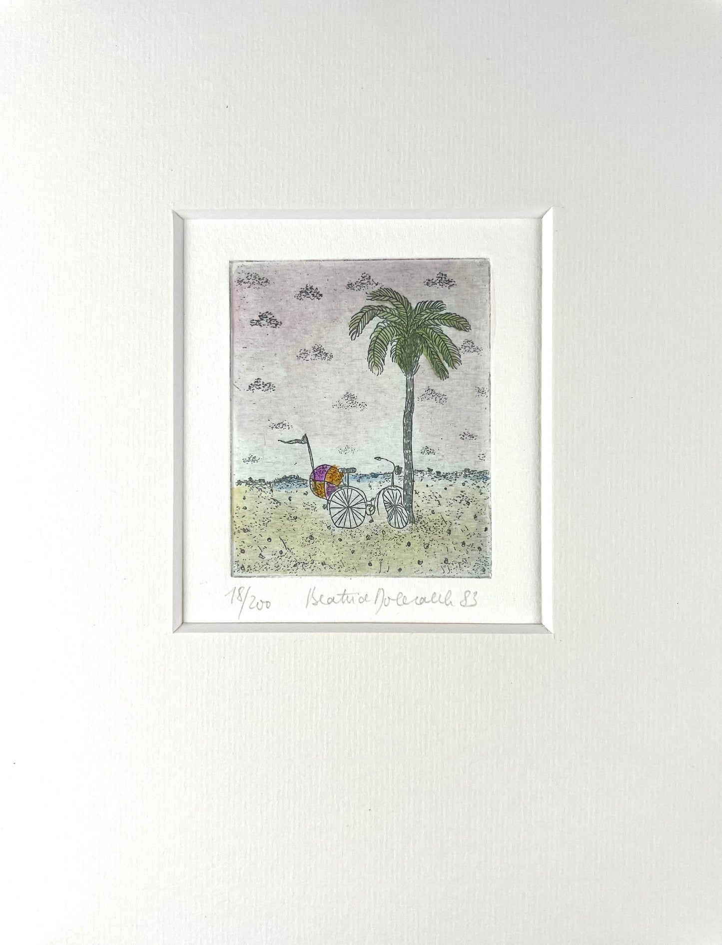 Dolezalek, Beatrice, Geschichten vom Radeln, 1983, 7 x 5,8cm/ mit Pp., Col. Radierung