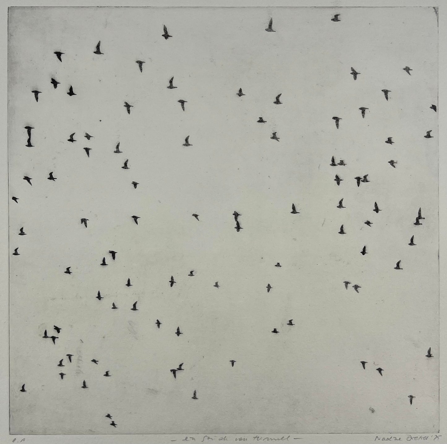 Dietrich, Nadine, Ein Stück vom Himmel, 28,8 x 28,8cm, e.a., Photopolymer Etching