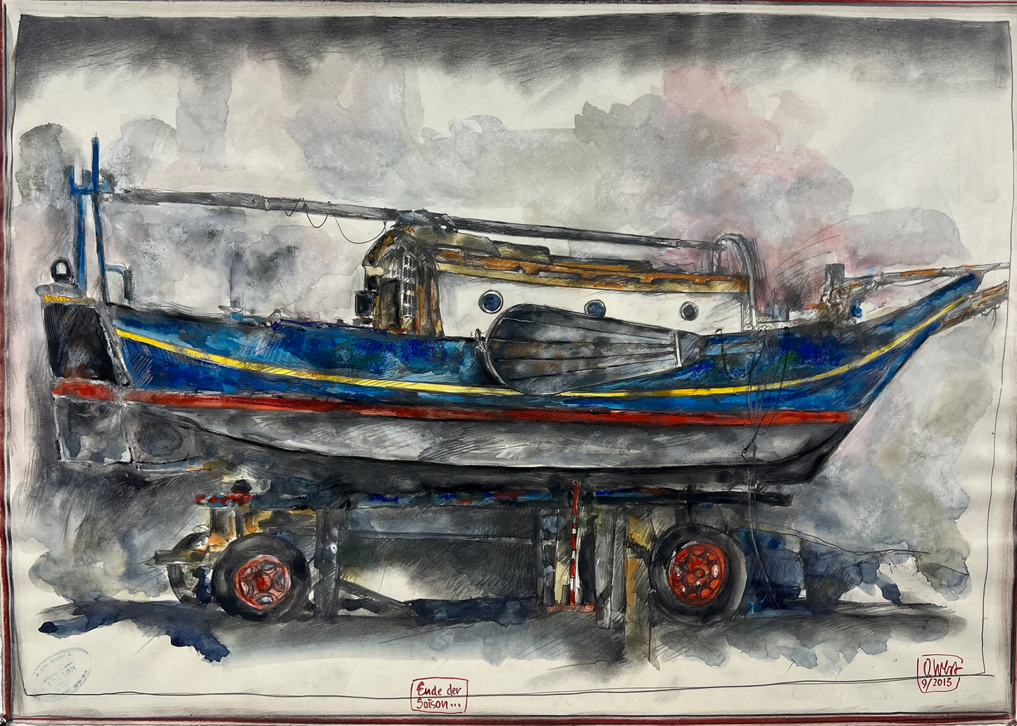 West, Ole, Ende der Saison, 50 x 70cm, Mischtechnik