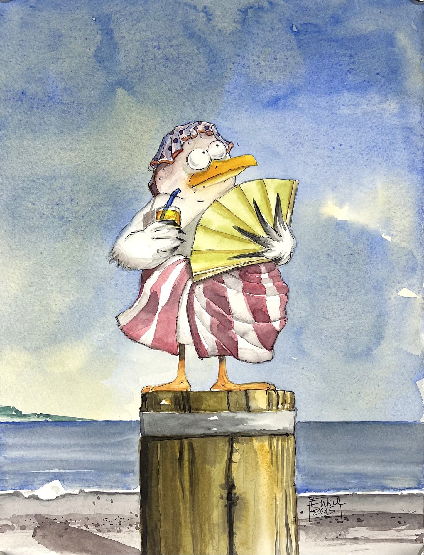 Entrich, Stephanie, Hot Summer, 32 x 24cm, Aquarell