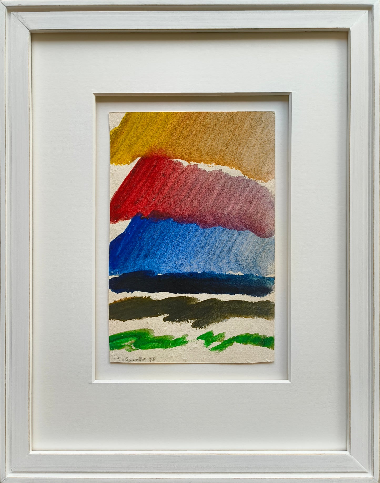 Sprotte, Siegward, Farbiger Morgen II 1998, Gouache auf Karton, 22,8 x 14,7 cm