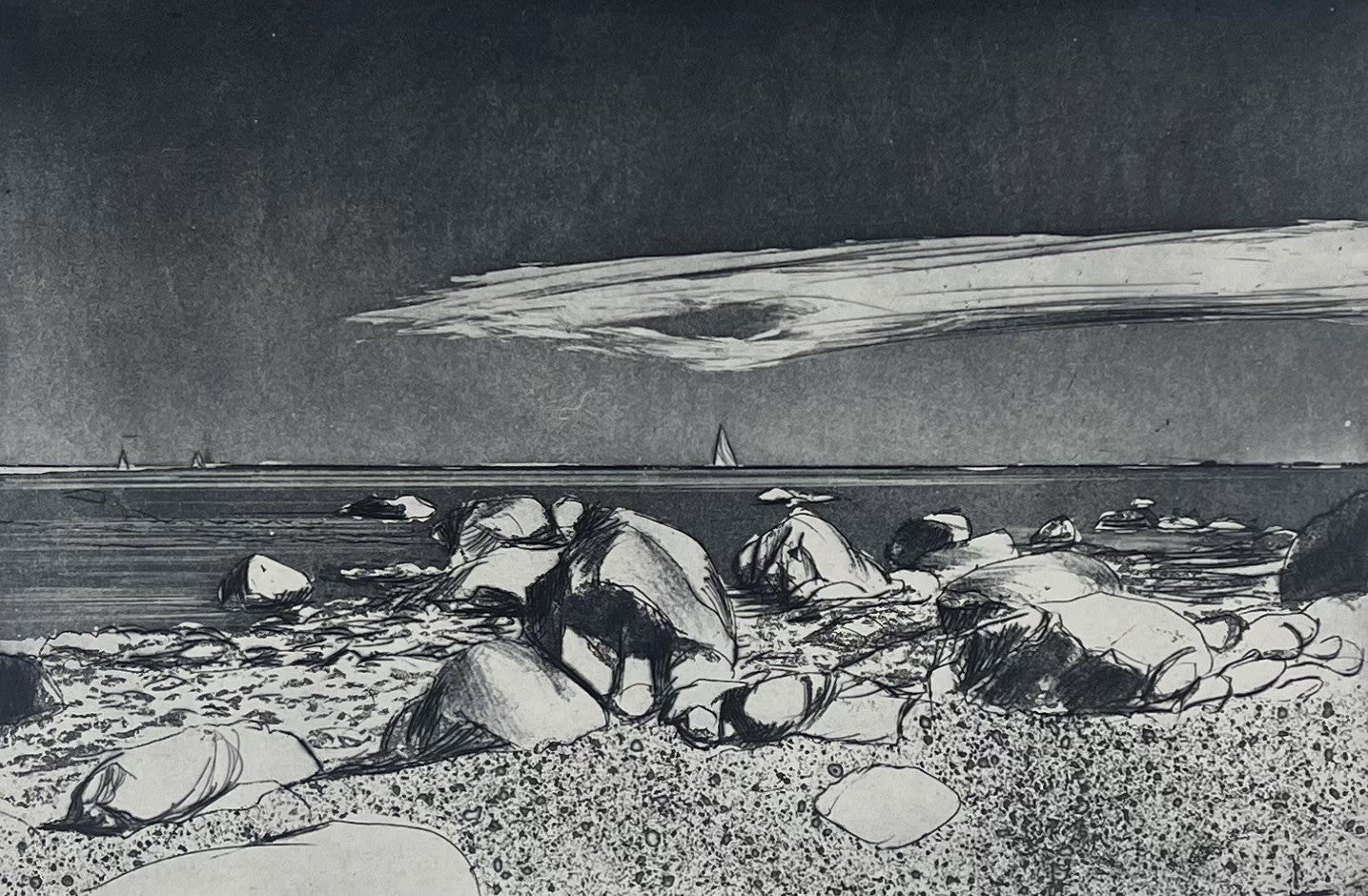 Werkmeister, Wolfgang, Fehmarn I, 20 x 29,7cm, 4/60, Radierung, 2023