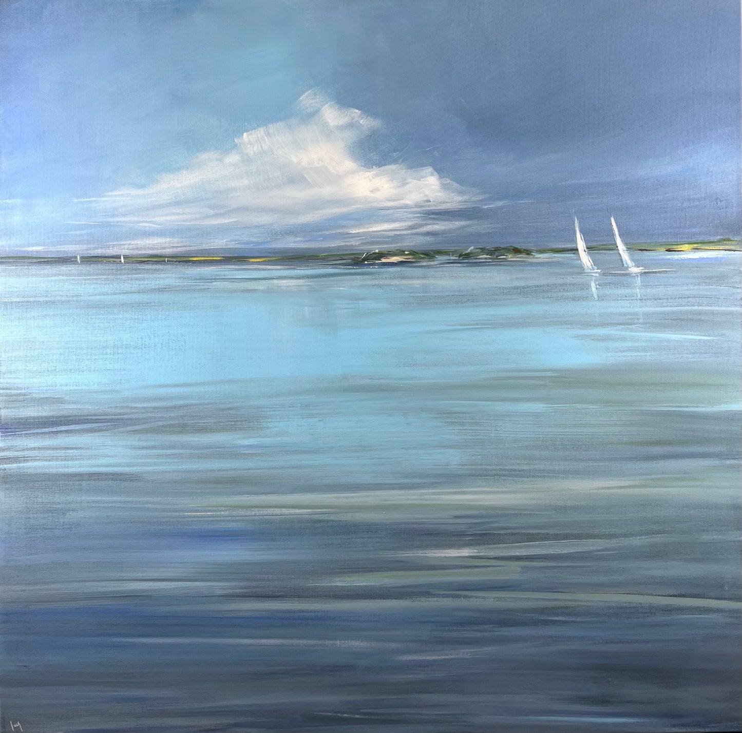 Ramm, Ines, Fördelicht, 120 x 120cm, Acryl auf Leinwand