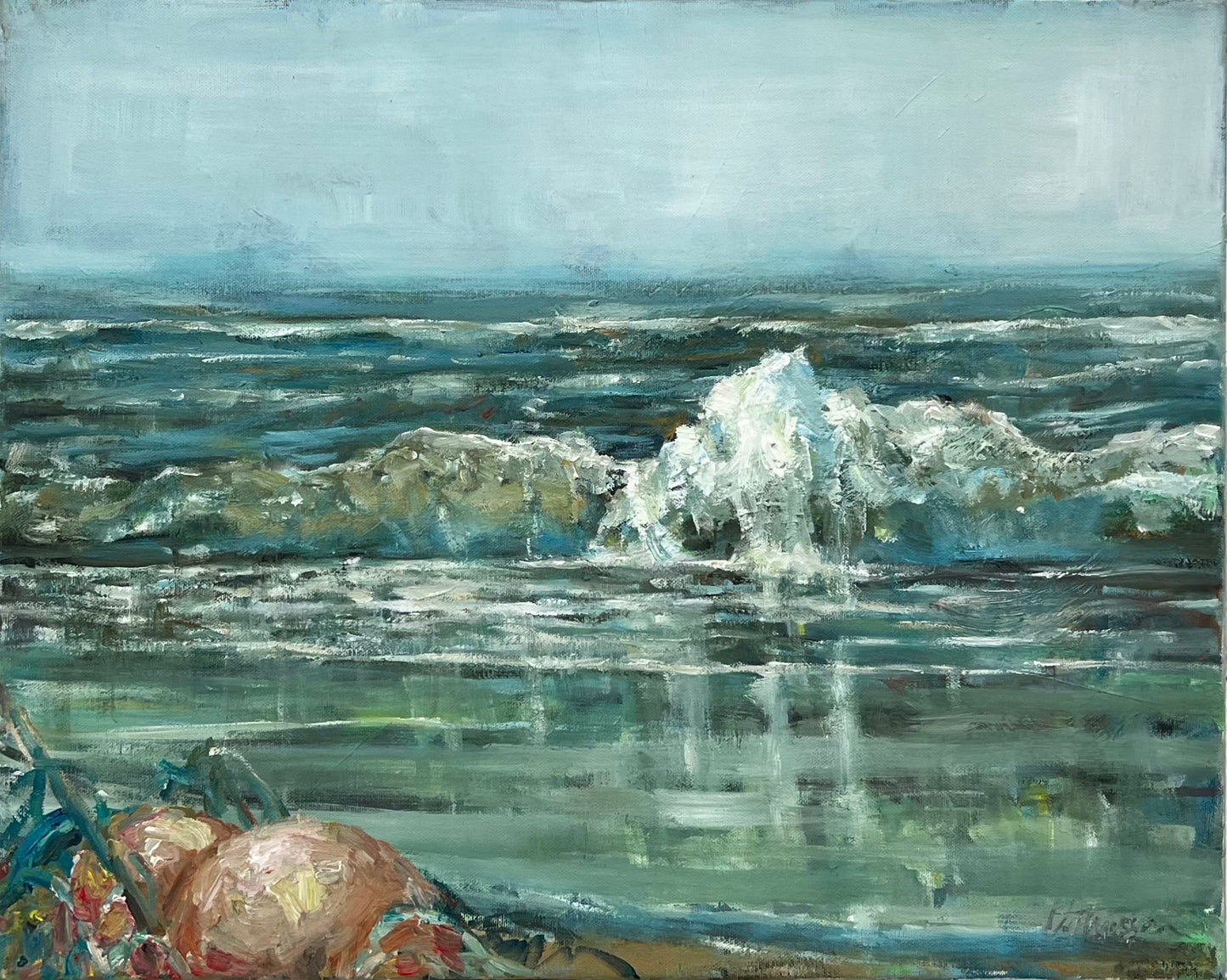 Thiessen, Vivien, Fokus Welle, 40 x 50cm, Ölgemälde
