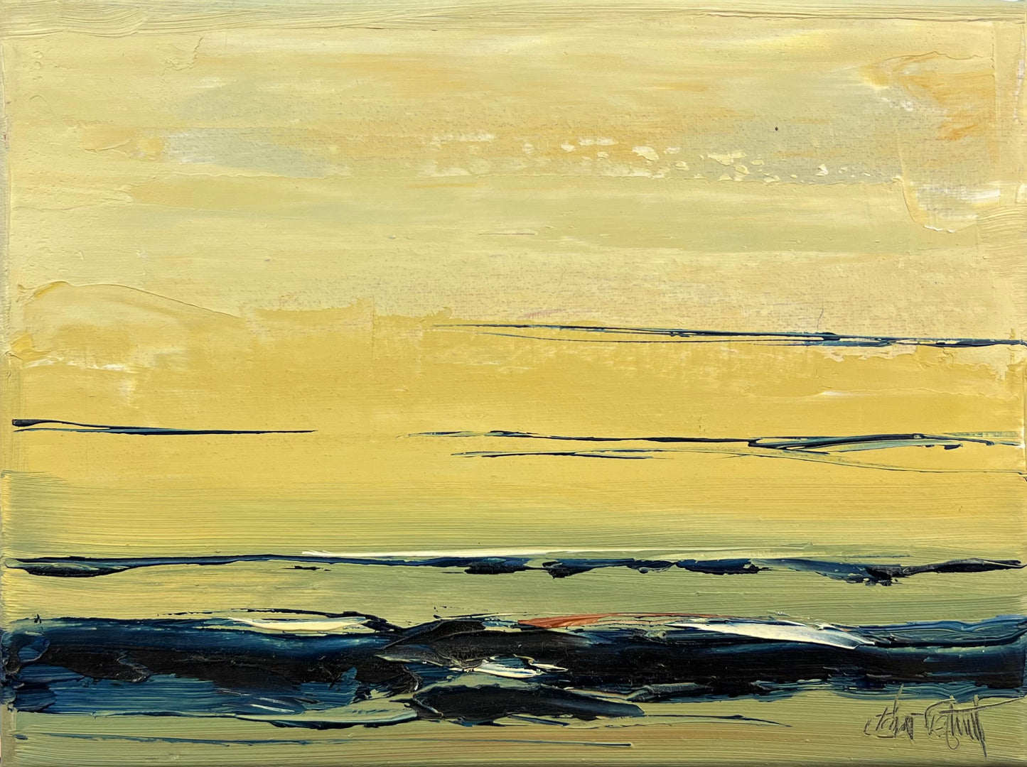 Tegtmeier, Claus, Gegenlicht, 18 x 24cm, Öl auf Leinwand