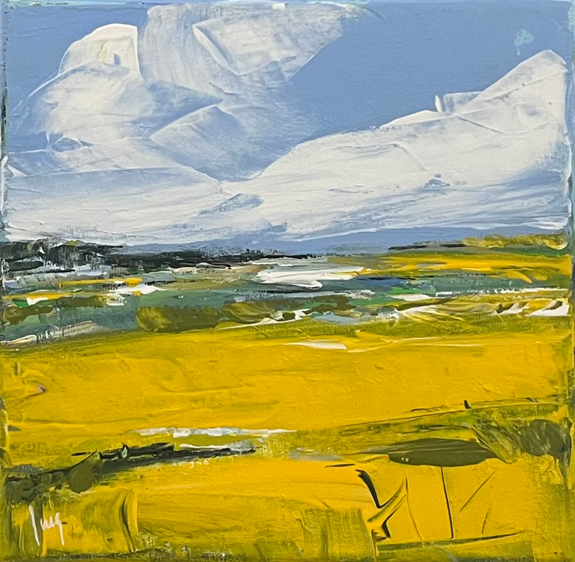 Ramm, Ines, Gelbes Feld, 20 x 20cm, Acryl