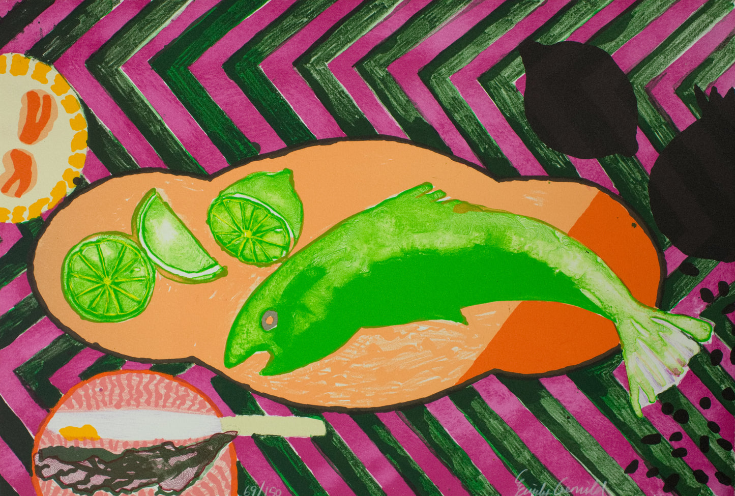 Gernild, Emily, Fisch (69/150), Lithografie, 34 x 50cm