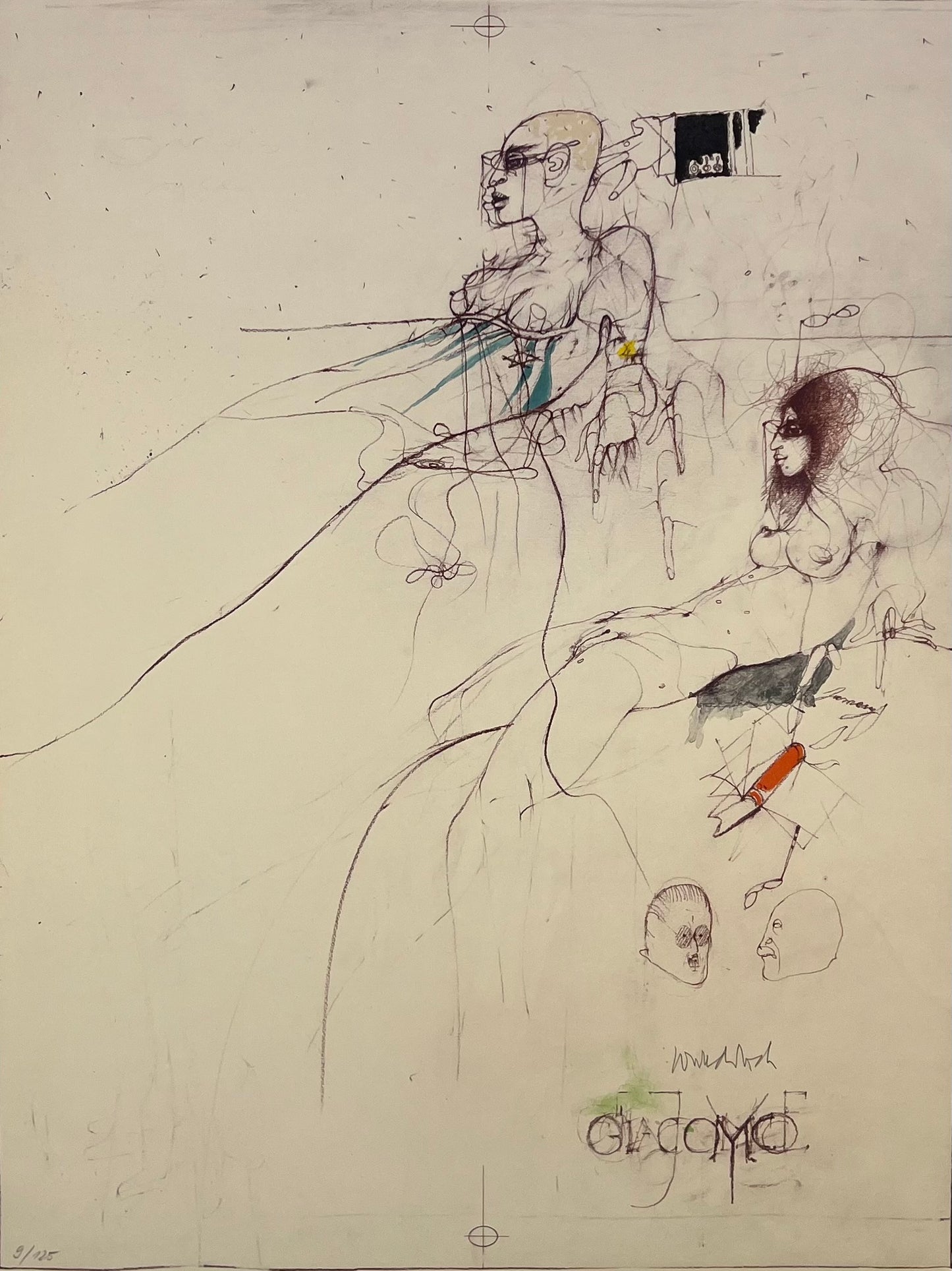 Wunderlich, Paul, Giacomo Joyce, 66 x 50cm, 9 /125, Heliografie