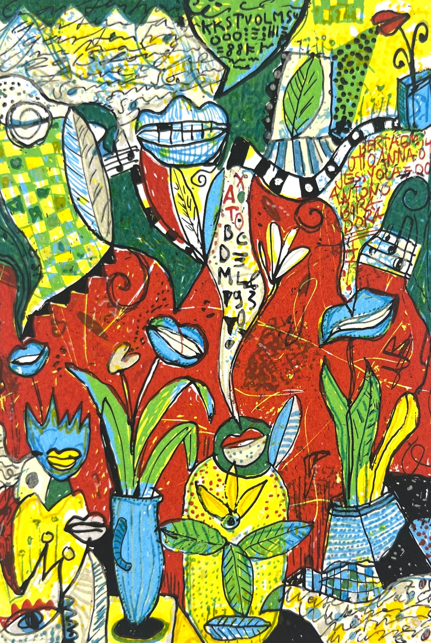 Grimm, Max, Gartengeflüster, 16 x 11cm, Siebdruck