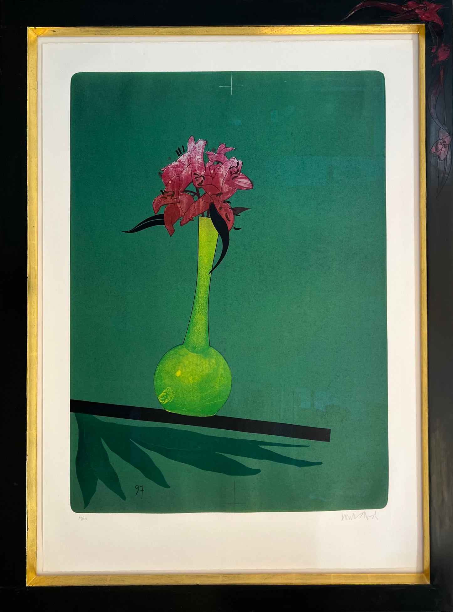 Wunderlich, Paul, Grüne Vase, 89 x 65cm, 47/150, Lithografie, 1997