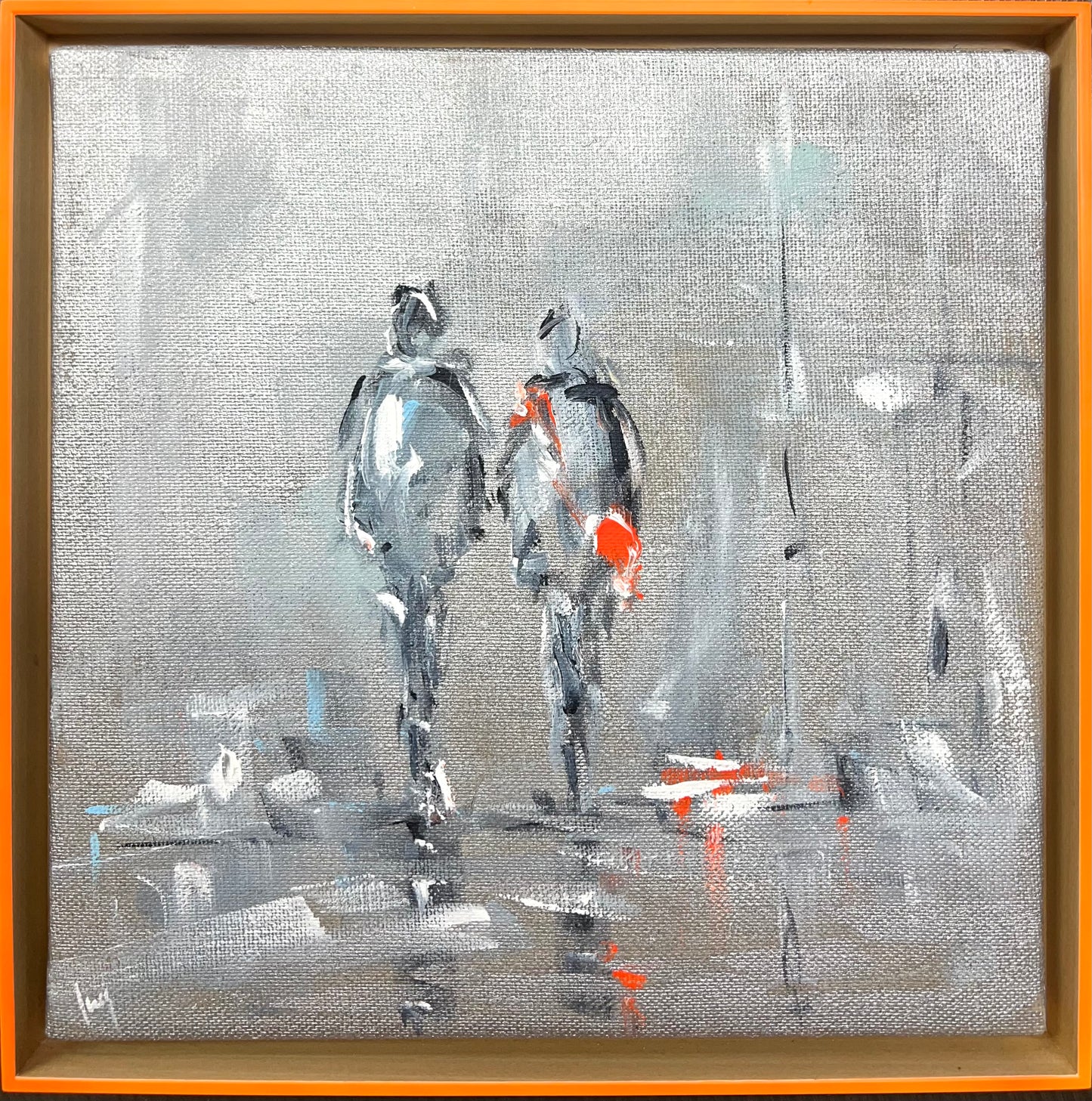 Ramm, Ines, Hafenlicht, 30 x 30cm, Acrylgemälde