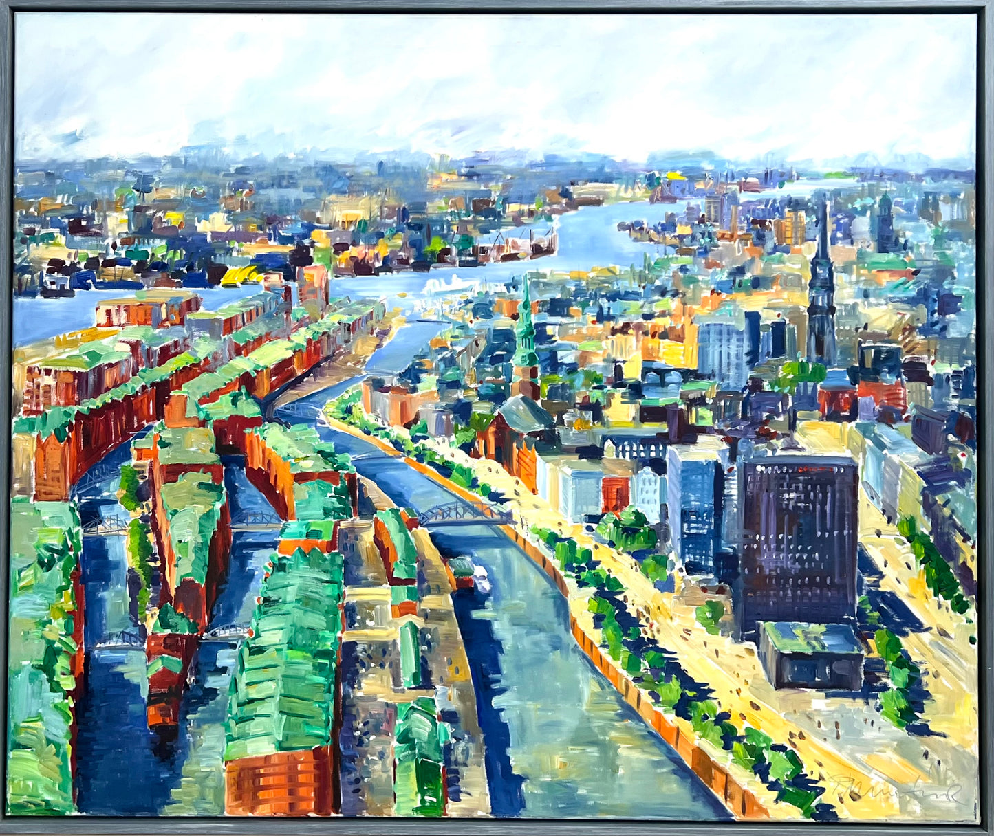 Linnenbrink, Peter, Hamburg II, 100 x 120cm, Öl auf Leinwand