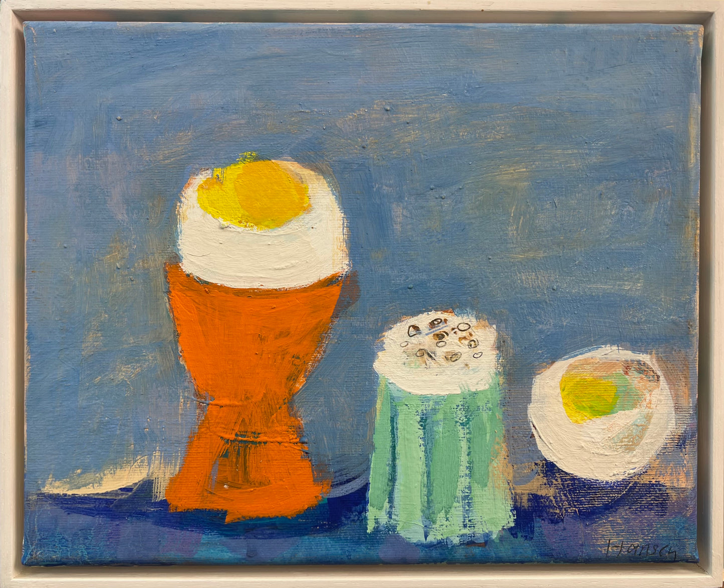 Hansen, Ulrike, Frühstücksei, 2017, 24x30cm, Eitempera auf Leinwand