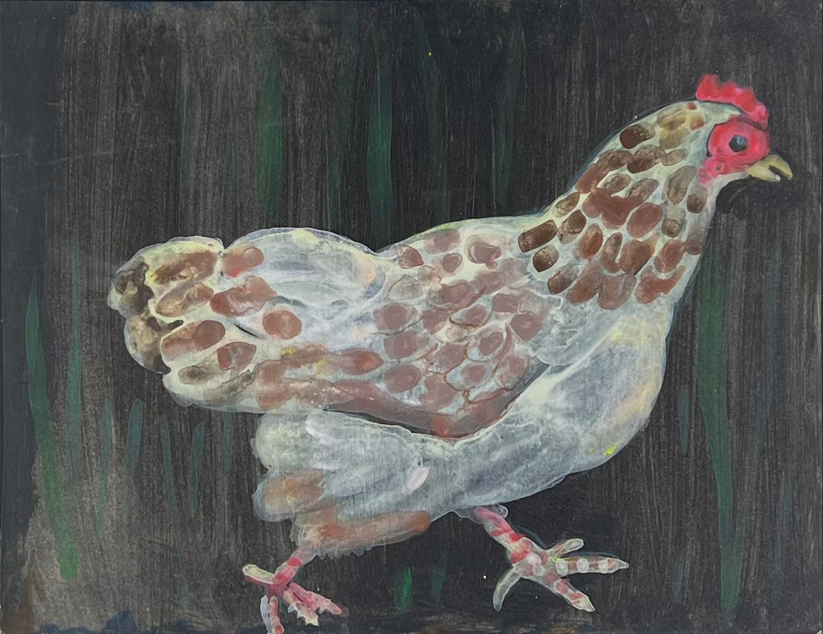 Tchepets, Anja, Huhn I, 23 x 29,3cm, Gouache