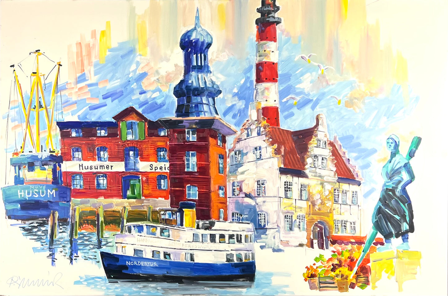 Linnenbrink, Peter, Husum Highlights, 80 x 120cm, Öl auf Leinwand