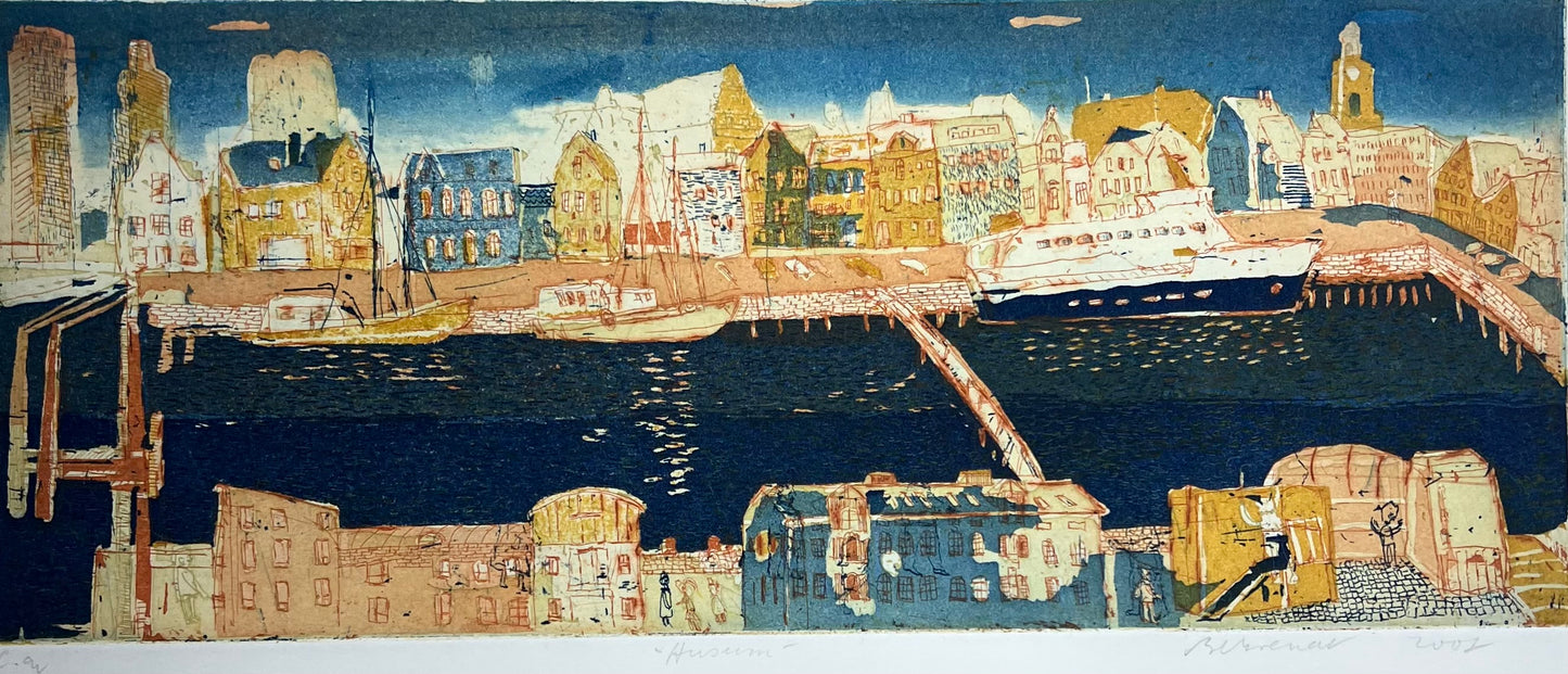 Behrendt, Falko, Husum II, 14,5 x 35,5cm, e.a.2, Farbradierung, 2007