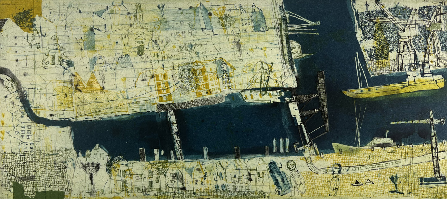 Behrendt, Falko, Husum Notizen II, 17,5 x 39,5cm, 1/30, Farbradierung