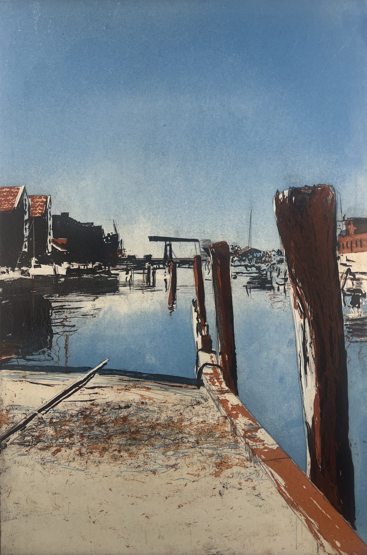 Werkmeister, Wolfgang, Husum, 57,6 x 38,5cm, 15/120, Farbradierung, 1996