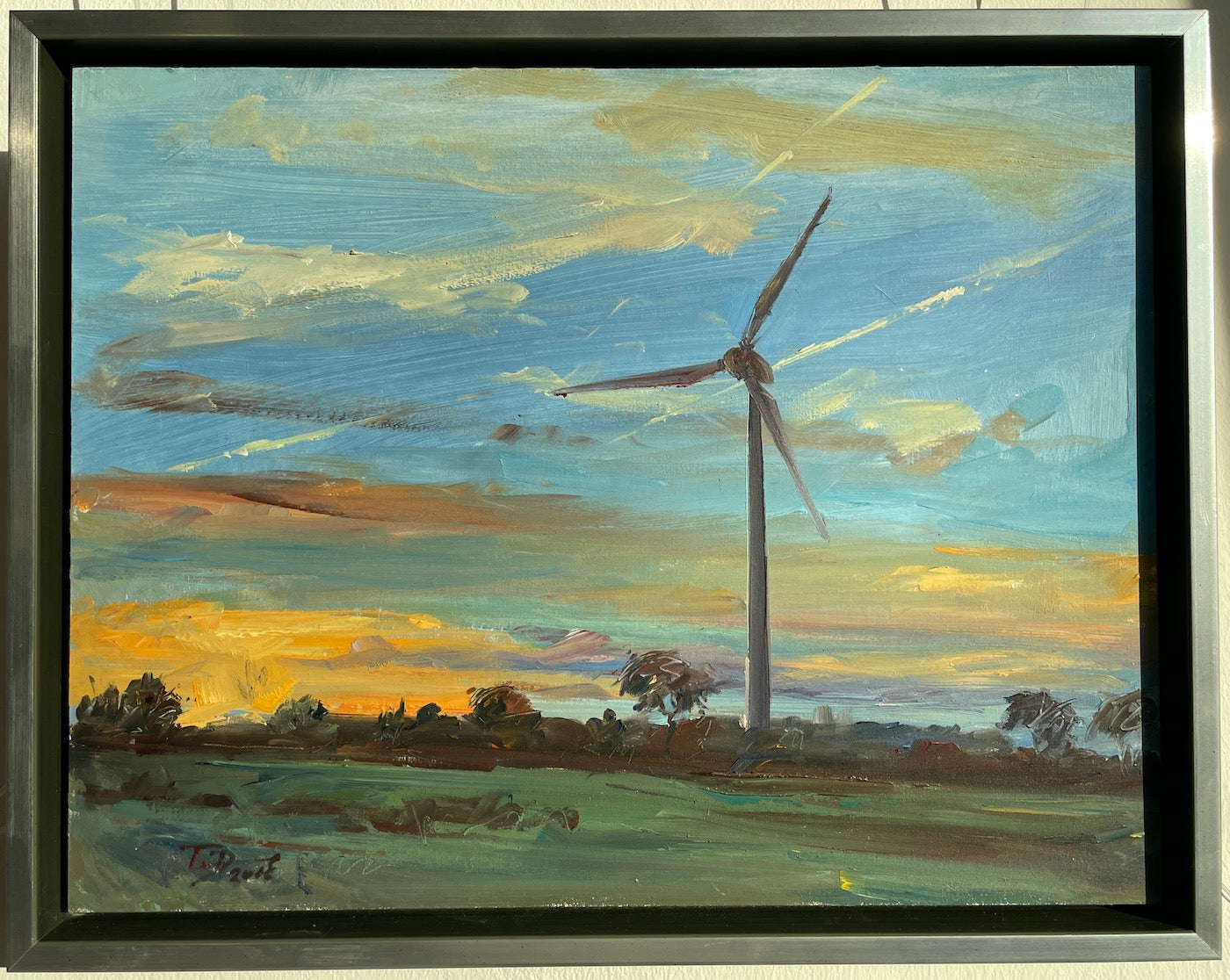 Duwe, Tobias, Abendstimmung, Nordfriesland, 2006, Unikat, Öl auf Leinwand (31x40)