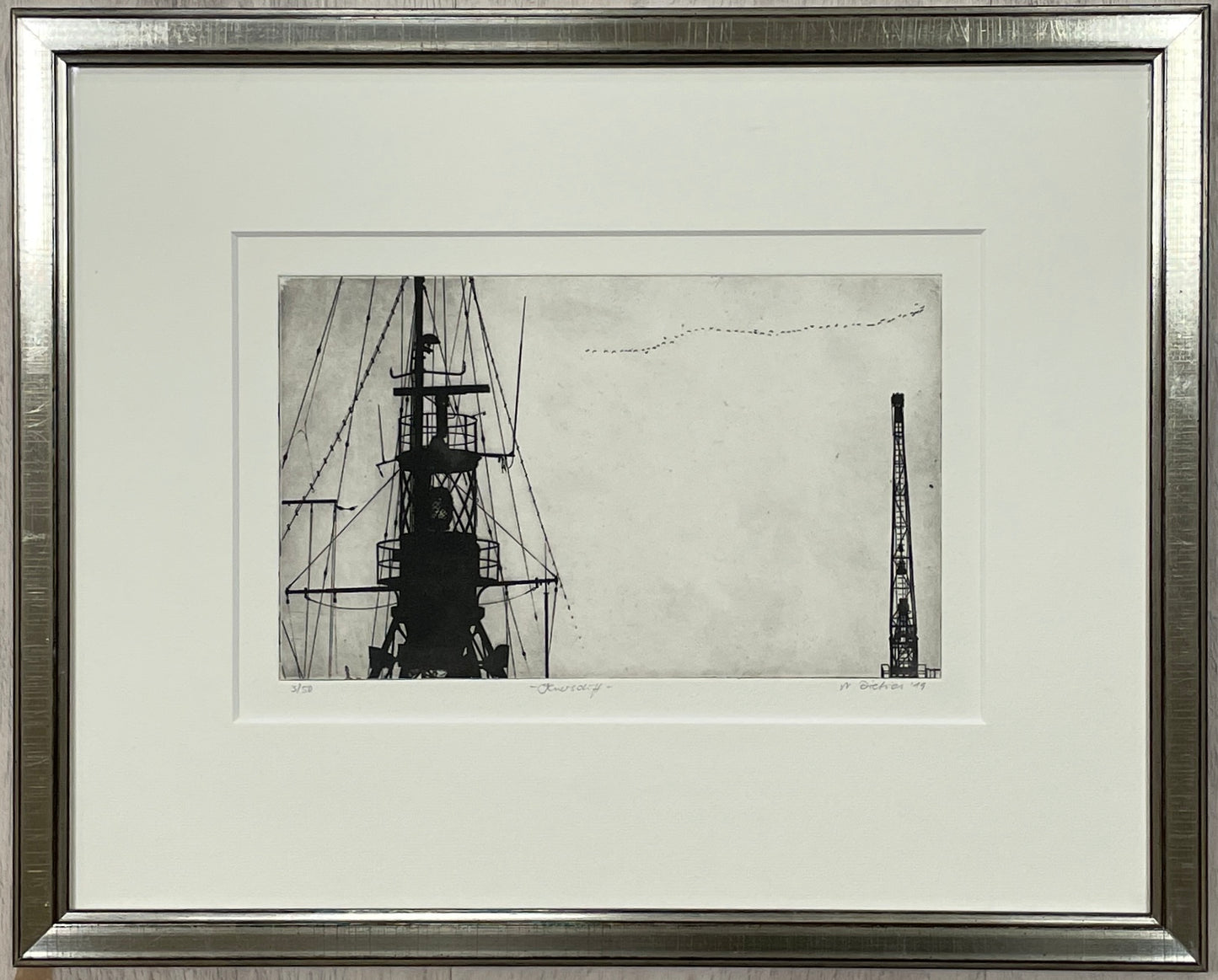 Dietrich, Nadine, Feuerschiff 2019, Photopolymer Etching 3/50, 15 x 24,5 cm