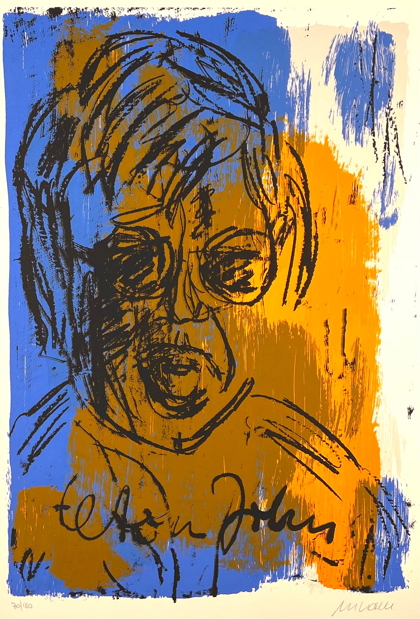 Mueller-Stahl, Armin, Elton John, 61 x 43cm, 70/180, Siebdruck