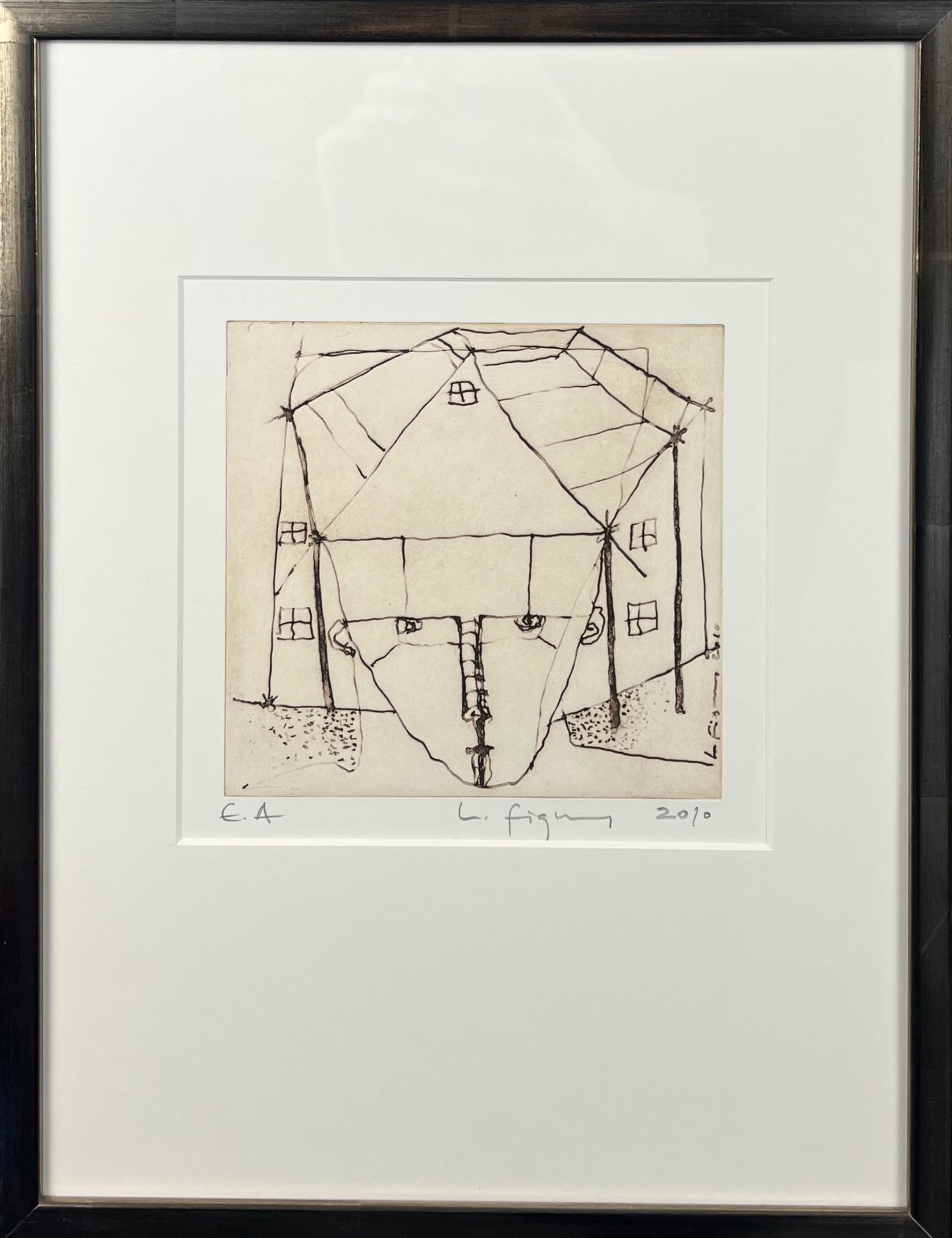 Figueroa, Lucia, Kopf I, 15 x 20cm, e.a., Radierung, 2010