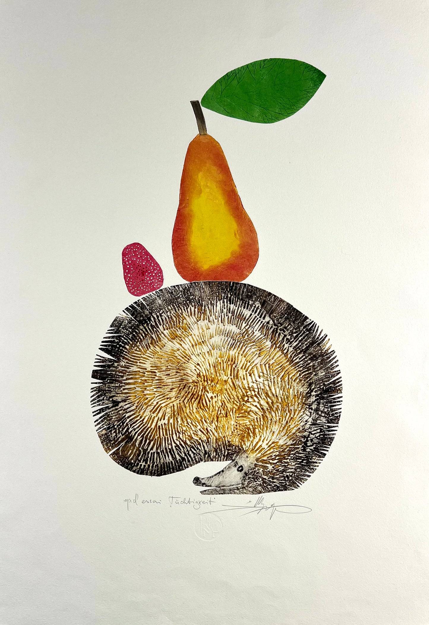 Iliev, Wenzislav, Tüchtigkeit, 56,5 x 39 cm, EA, Farbradierung