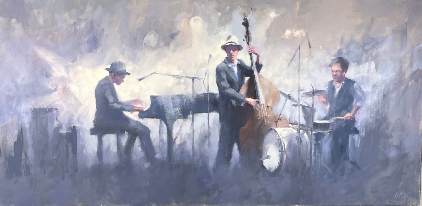 Petermann, Hanna, Jazz-Band, 60 x 120cm, Öl auf Leinwand, 2020